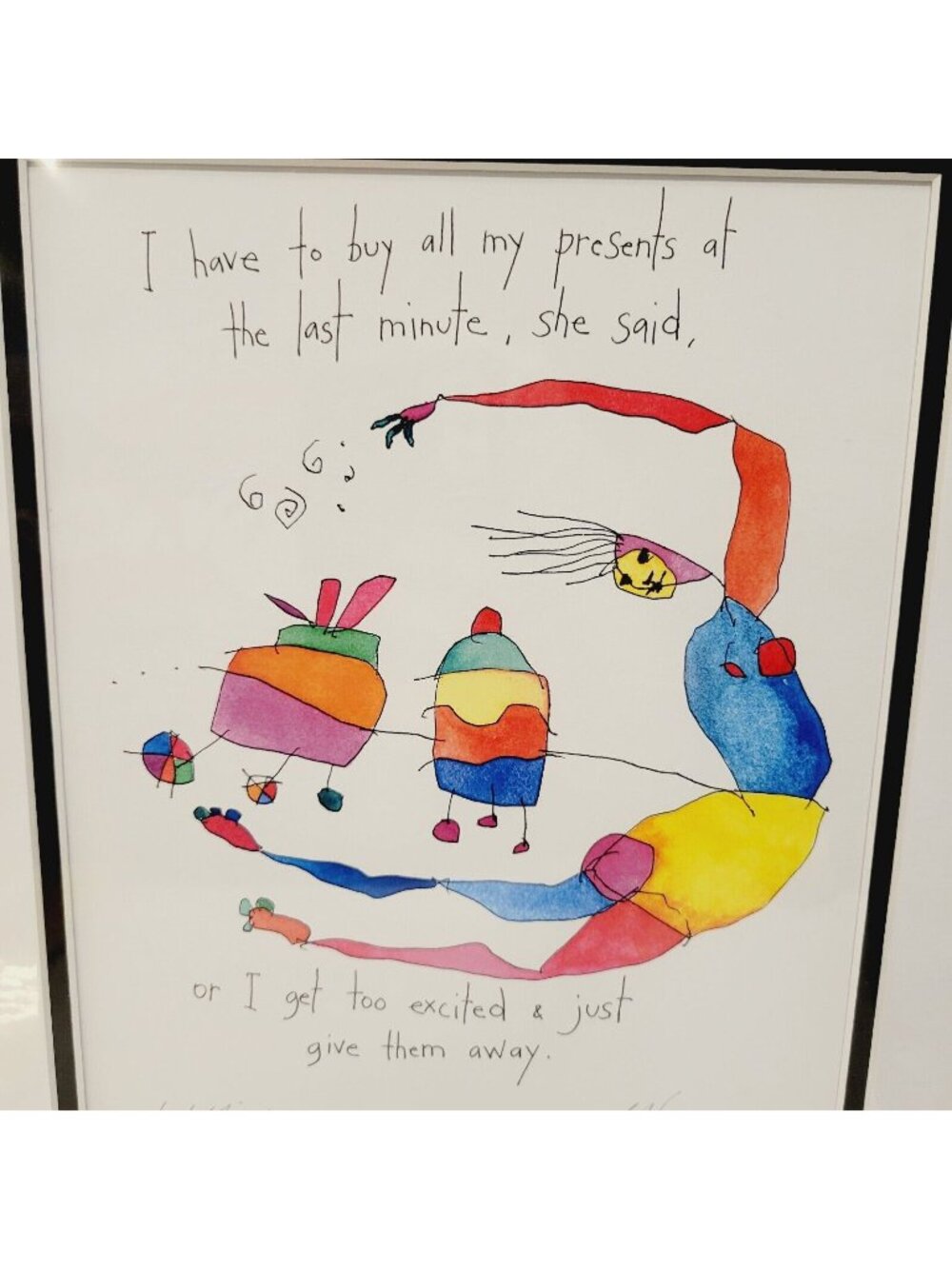 Brian Andreas StoryPeople "Last Minute" Colorful Print Reproduction Signed Art